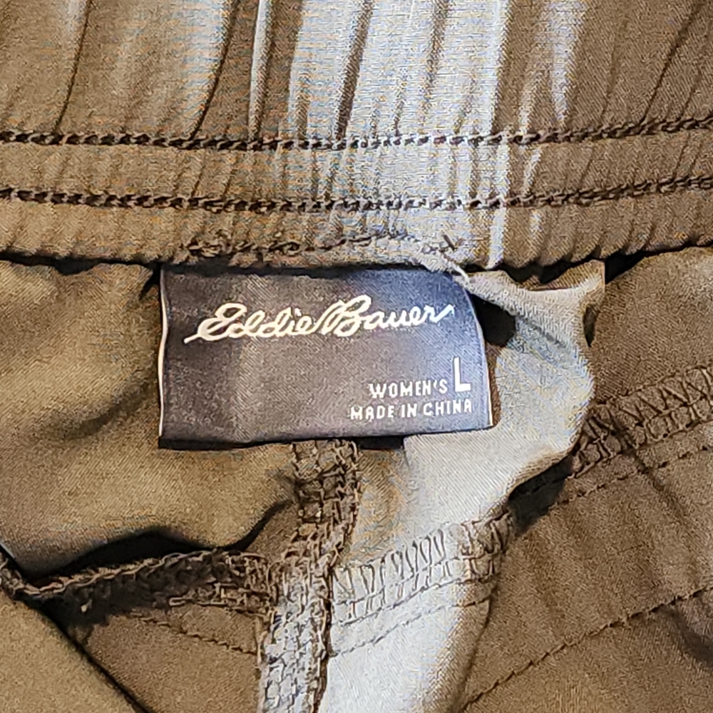 Womens Eddie Bauer Escapelite Slim Ankle Pants size Large Green - Picture 8 of 8